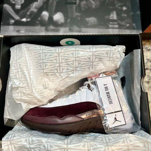 Air Jordan 12 Retro x A Ma Maniére “Burgundy Crush” size 7.5W - Picture 3 of 7